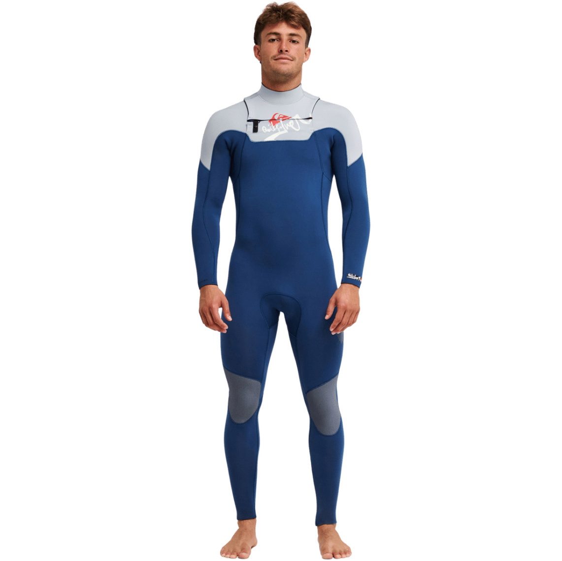 2026 Quiksilver Mens Young Guns 4/3mm Chest Zip Wetsuit EQYW103248 - Dark Denim